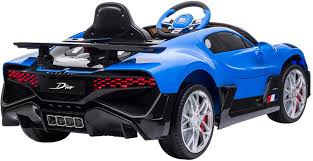 Licensed Bugatti Divo kids electric 12v ride on car with parental control- Blue