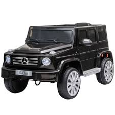 Licensed Mercedes G63 12v Ride on Car SUV with Remote - Black - With High Doors