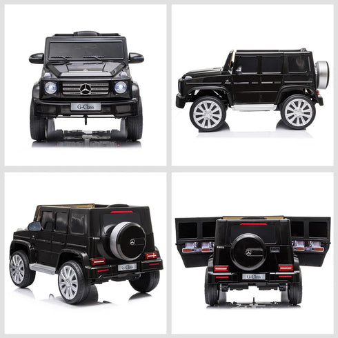 Licensed Mercedes G63 12v Ride on Car SUV with Remote - Black - With High Doors