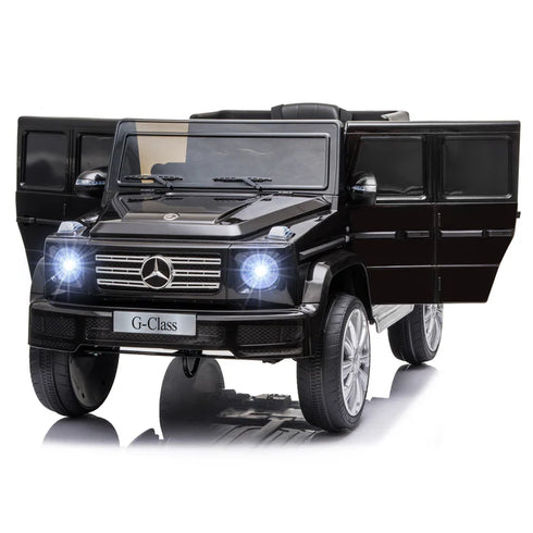 Licensed Mercedes G63 12v Ride on Car SUV with Remote - Black - With High Doors