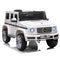 Licensed Mercedes G63 12v Ride on Car SUV with Remote - White - With High Doors