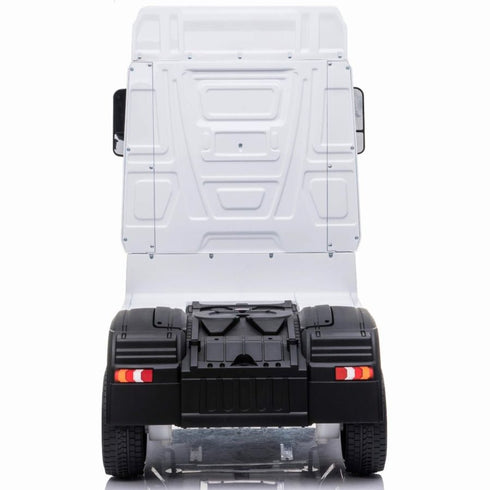 Licensed Mercedes Actros children's 24v ride on lorry with upgraded LEATHER seat, EVA RUBBER tyres, MP4 screen and has parental control- Black (Copy)