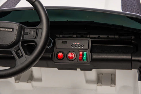 Land Rover Defender Octa 2 Seater 24V Ride On Car with Remote in white