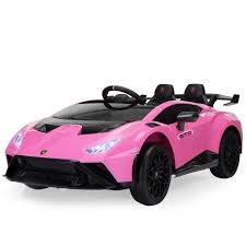 Lamborghini Huracan STO 24V Drift ride on car - Pink