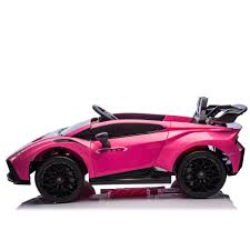 Lamborghini Huracan STO 24V Drift ride on car - Pink