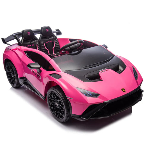 Lamborghini Huracan STO 12V Drift ride on car - Pink