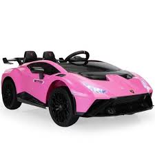 Lamborghini Huracan STO 24V Drift ride on car - Pink