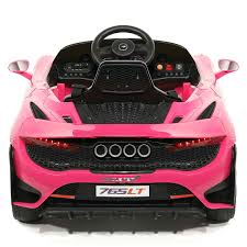 Mclaren 765LT Electric 12V Kids Ride on Toy Car With Remote - Pink