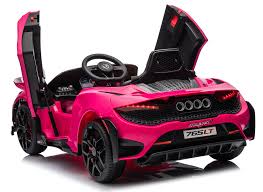 Mclaren 765LT Electric 12V Kids Ride on Toy Car With Remote - Pink