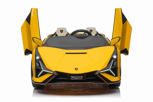 Lamborghini Sian, 24v, 4wd, 2 seater ride on car - Yellow