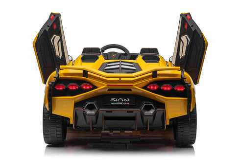 Lamborghini Sian, 24v, 4wd, 2 seater ride on car - Yellow