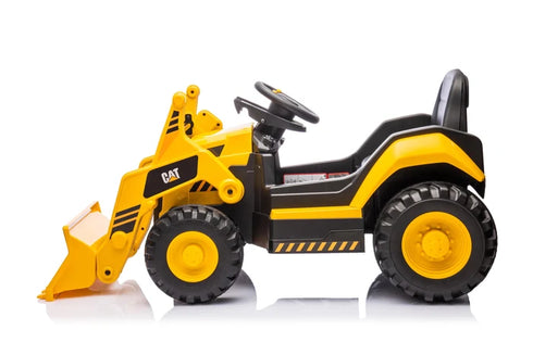 Caterpillar CAT Kids Electric Front Loader Tractor – 12V Ride On with Bucket, MP3 & Parental Remote