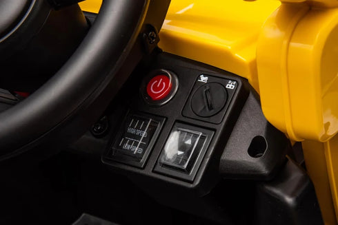 Caterpillar CAT Kids Electric Front Loader Tractor – 12V Ride On with Bucket, MP3 & Parental Remote