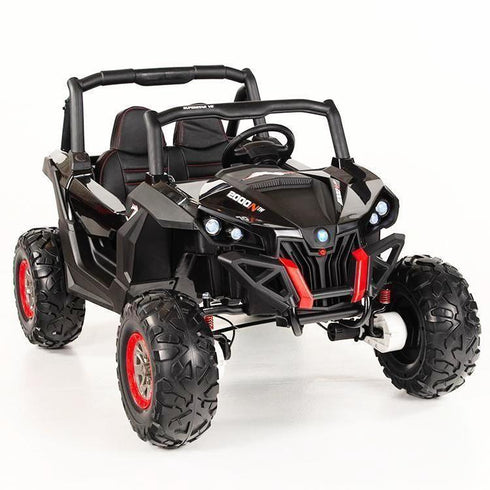 Renegade UTV-MX Buggy Style 24V 4WD Kids Electric Ride On With EVA Tyres, LEATHER seats and MP4 screen - Black