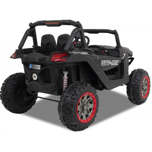Renegade UTV-MX Buggy Style 24V 4WD Kids Electric Ride On With EVA Tyres, LEATHER seats and MP4 screen - Black