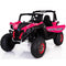 Renegade UTV-MX Buggy Style 24V 4WD Kids Electric Ride On With EVA Tyres, LEATHER seats and MP4 screen - Pink