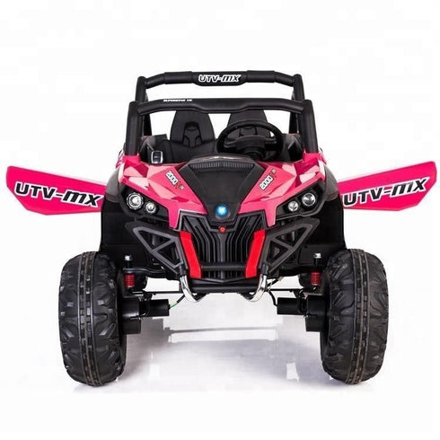 Renegade UTV-MX Buggy Style 24V 4WD Kids Electric Ride On With EVA Tyres, LEATHER seats and MP4 screen - Pink