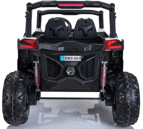 Renegade UTV-MX Buggy Style 24V 4WD Kids Electric Ride On With EVA Tyres, LEATHER seats and MP4 screen - White