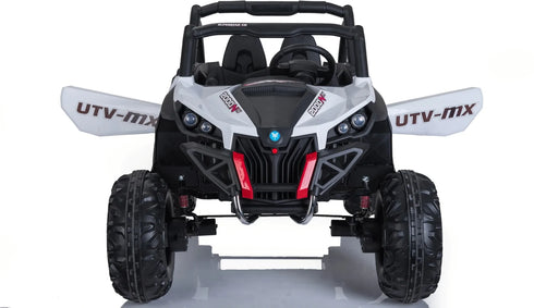 Renegade UTV-MX Buggy Style 24V 4WD Kids Electric Ride On With EVA Tyres, LEATHER seats and MP4 screen - White