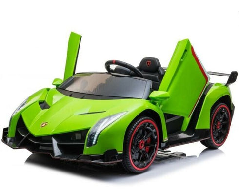 Fully Licensed Lamborghini Veneno 2 seater ride on car MP4 LCD screen - GREEN