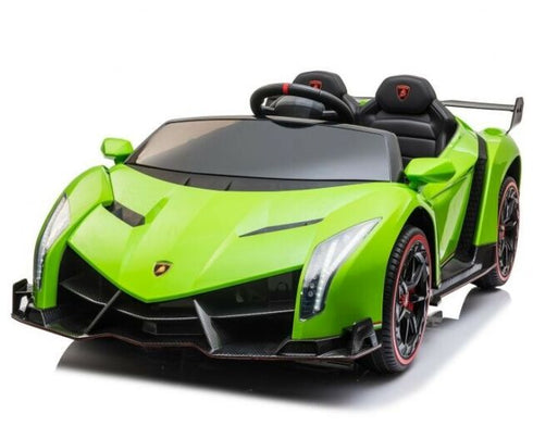 Fully Licensed Lamborghini Veneno 2 seater ride on car MP4 LCD screen - GREEN