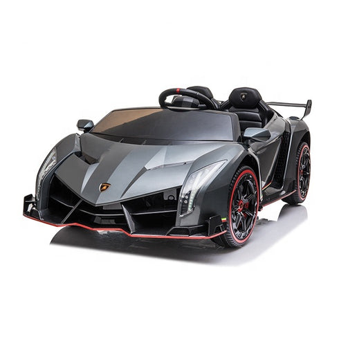 Fully Licensed Lamborghini Veneno 2 seater ride on car MP4 LCD screen - Grey