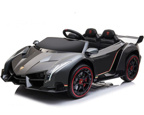 Fully Licensed Lamborghini Veneno 2 seater ride on car MP4 LCD screen - Grey