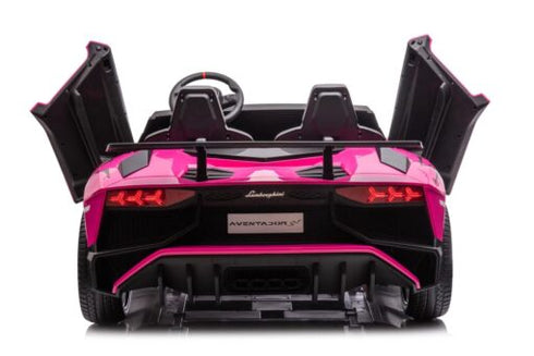 2 Seater Lamborghini SVJ 24V XXL Ride on Sports Car Massive Size-Pink