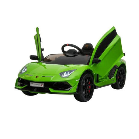 LAMBORGHINI SVJ FULLY LICENSED 12V CHILDRENS RIDE ON CAR WITH 2.4G PARENTAL REMOTE - GREEN