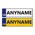 Childrens Personalised Number Plate Stickers for Kids Ride On Cars and Jeeps x 2