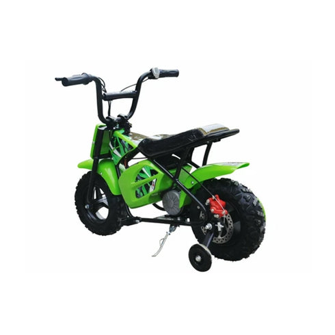 KIDS ELECTRIC 250W MINI DIRT BIKE MINI MOTO PIT SCRAMBLER BIKE 24V BATTERY HP108- Green