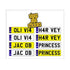 Childrens Personalised Number Plate Stickers for Kids Ride On Cars and Jeeps x 2