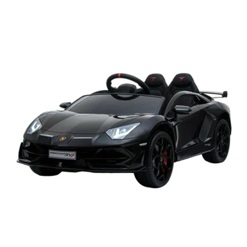 LAMBORGHINI SVJ FULLY LICENSED 12V CHILDRENS RIDE ON CAR WITH 2.4G PARENTAL REMOTE- BLACK