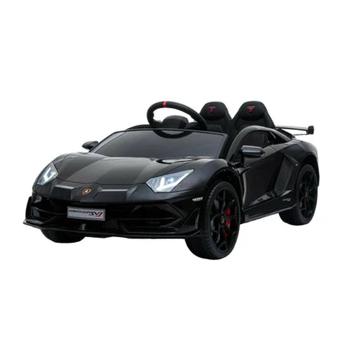 LAMBORGHINI SVJ FULLY LICENSED 12V CHILDRENS RIDE ON CAR WITH 2.4G PARENTAL REMOTE- Matte BLACK