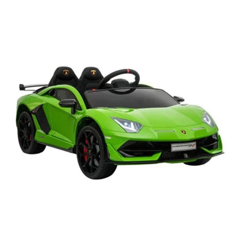 LAMBORGHINI SVJ FULLY LICENSED 12V CHILDRENS RIDE ON CAR WITH 2.4G PARENTAL REMOTE - GREEN