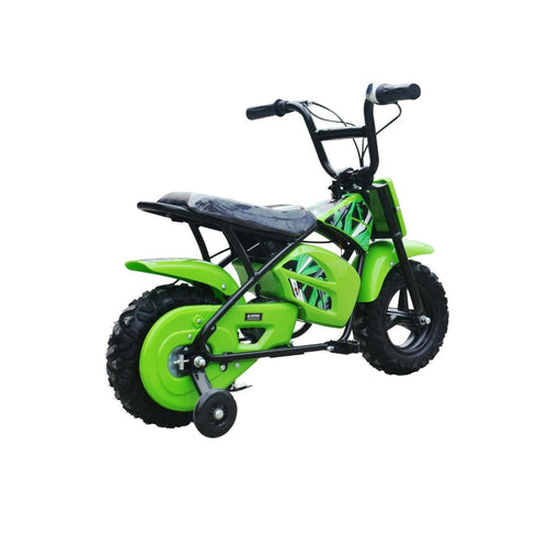 KIDS ELECTRIC 250W MINI DIRT BIKE MINI MOTO PIT SCRAMBLER BIKE 24V BATTERY HP108- Green