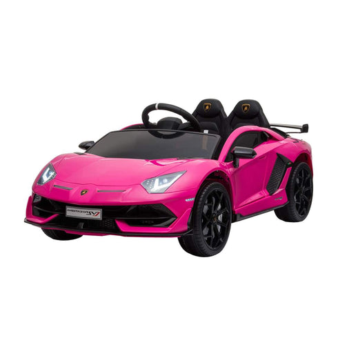 LAMBORGHINI SVJ FULLY LICENSED 12V CHILDRENS RIDE ON CAR WITH 2.4G PARENTAL REMOTE- PINK