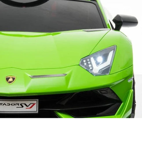 LAMBORGHINI SVJ FULLY LICENSED 12V CHILDRENS RIDE ON CAR WITH 2.4G PARENTAL REMOTE - GREEN