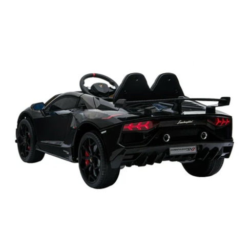 LAMBORGHINI SVJ FULLY LICENSED 12V CHILDRENS RIDE ON CAR WITH 2.4G PARENTAL REMOTE- Matte BLACK