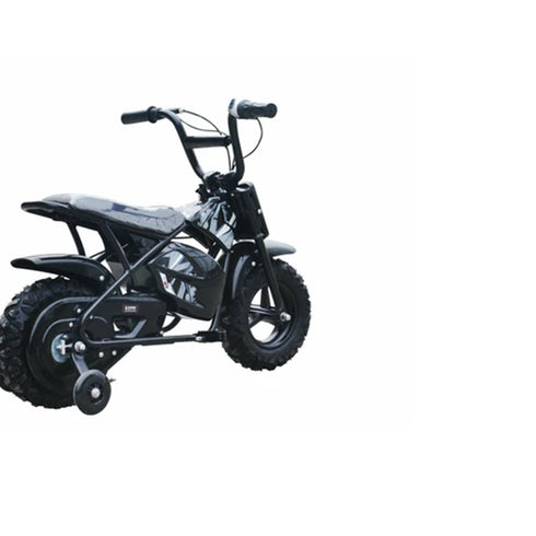 KIDS ELECTRIC 250W MINI DIRT BIKE MINI MOTO PIT SCRAMBLER BIKE 24V BATTERY HP108- Black