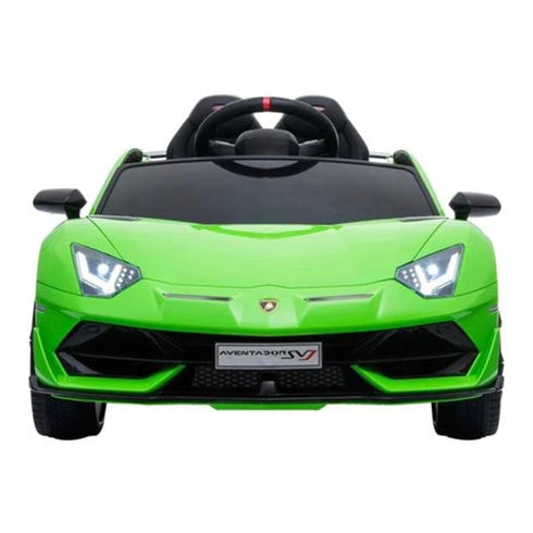 LAMBORGHINI SVJ FULLY LICENSED 12V CHILDRENS RIDE ON CAR WITH 2.4G PARENTAL REMOTE - GREEN