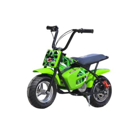 KIDS ELECTRIC 250W MINI DIRT BIKE MINI MOTO PIT SCRAMBLER BIKE 24V BATTERY HP108- Green