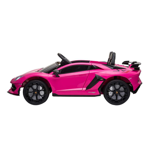 LAMBORGHINI SVJ FULLY LICENSED 12V CHILDRENS RIDE ON CAR WITH 2.4G PARENTAL REMOTE- PINK