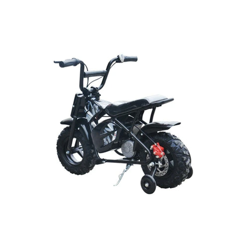 KIDS ELECTRIC 250W MINI DIRT BIKE MINI MOTO PIT SCRAMBLER BIKE 24V BATTERY HP108- Black