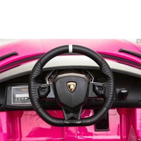LAMBORGHINI SVJ FULLY LICENSED 12V CHILDRENS RIDE ON CAR WITH 2.4G PARENTAL REMOTE- PINK