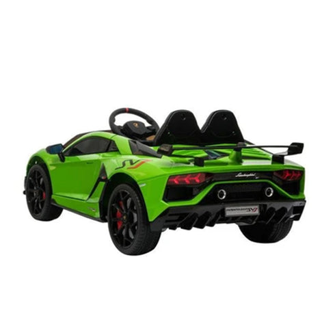 LAMBORGHINI SVJ FULLY LICENSED 12V CHILDRENS RIDE ON CAR WITH 2.4G PARENTAL REMOTE - GREEN