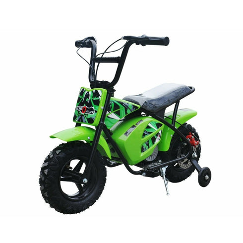 KIDS ELECTRIC 250W MINI DIRT BIKE MINI MOTO PIT SCRAMBLER BIKE 24V BATTERY HP108- Green