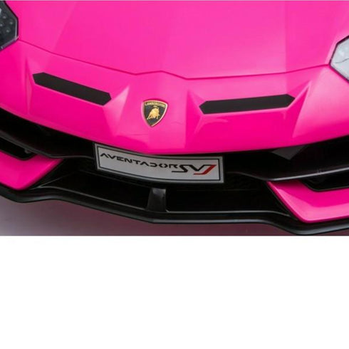 LAMBORGHINI SVJ FULLY LICENSED 12V CHILDRENS RIDE ON CAR WITH 2.4G PARENTAL REMOTE- PINK