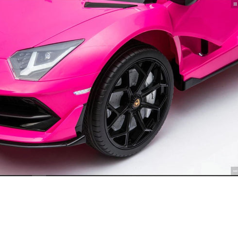 LAMBORGHINI SVJ FULLY LICENSED 12V CHILDRENS RIDE ON CAR WITH 2.4G PARENTAL REMOTE- PINK