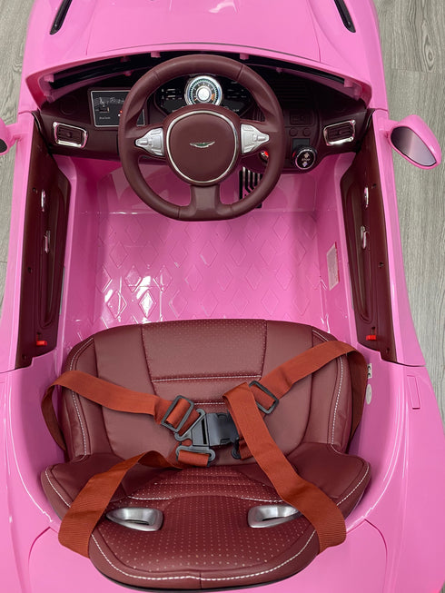Aston Martin DB11 Children's electric ride on car with parental control- Pink